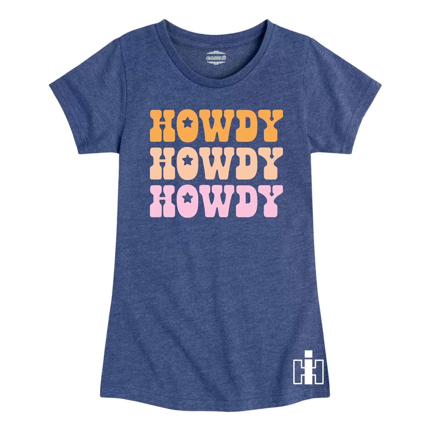

Футболка Case IH Howdy с рисунком в стиле ретро для девочек 7–16 лет Licensed Character, синий