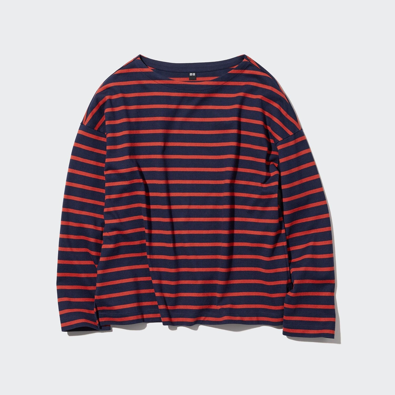 

Футболка в полоску с длинными рукавами UNIQLO, темно-синий