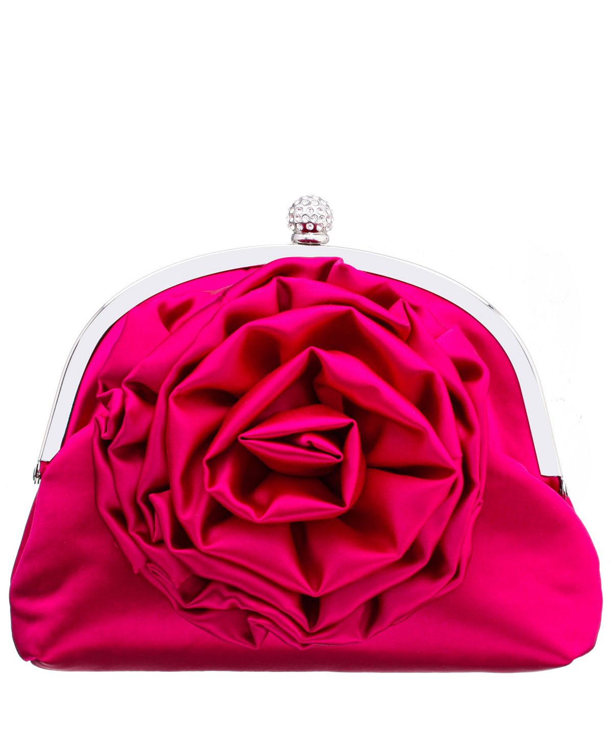 Клатч через плечо с цветочным декором и оправой Nina ирис сибирский pink parfait