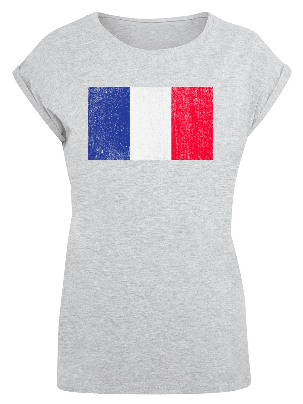 Рубашка F4Nt4Stic France Frankreich Flagge distressed, серый