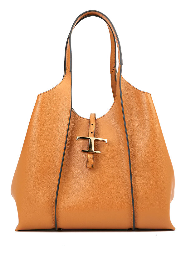 цена Женская кожаная сумка вневременного светло-коричневого цвета среднего размера Tod's