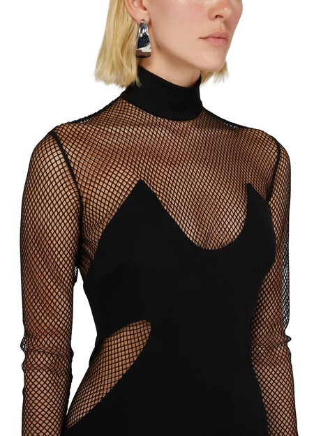 

Прозрачное платье с вырезом Tom Ford, черный