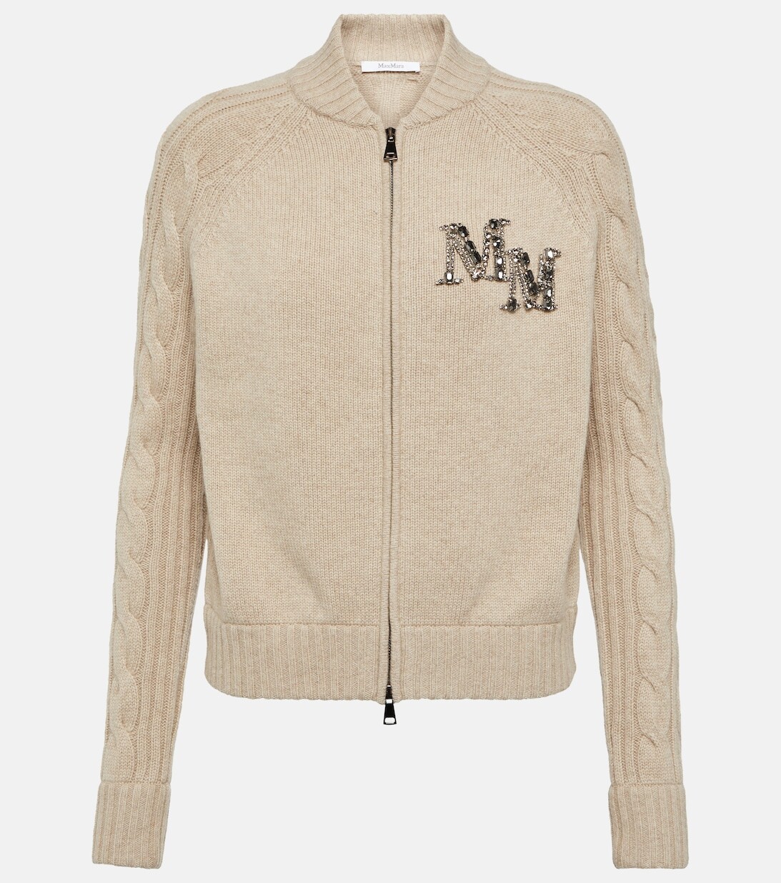 

Кардиган Armanda из шерсти и кашемира MAX MARA, бежевый