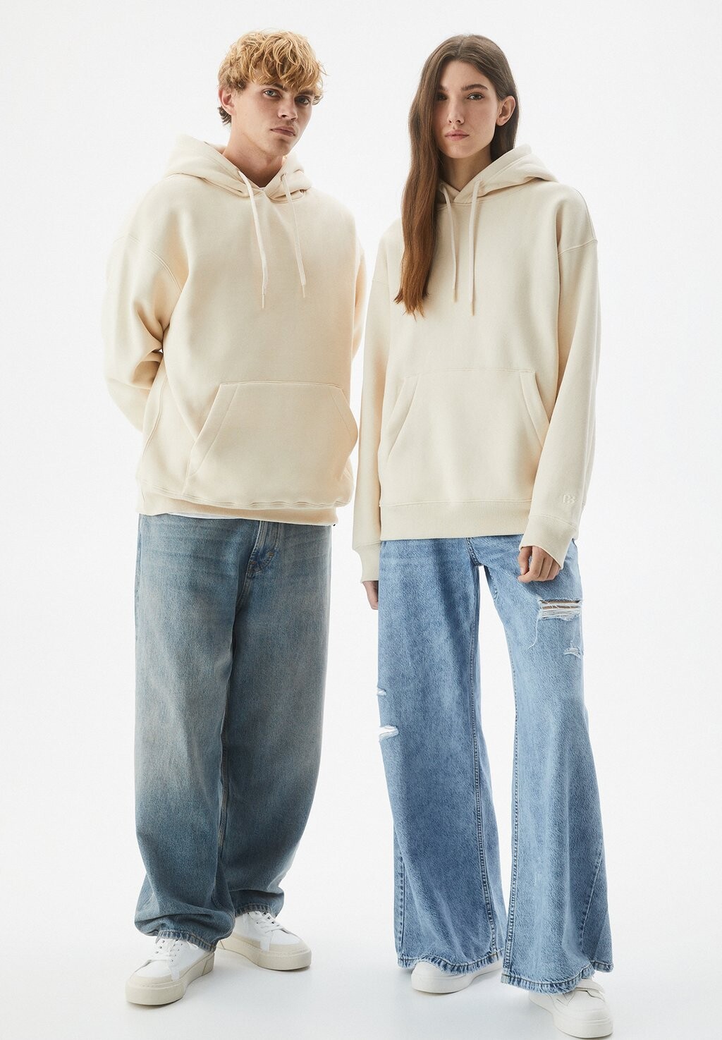 

Толстовка Basic Colored PULL&BEAR, бежевый