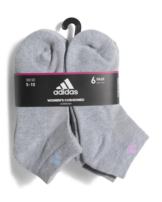 

6 пар спортивных низких носков с мягкой подкладкой C Adidas, цвет Light Heather