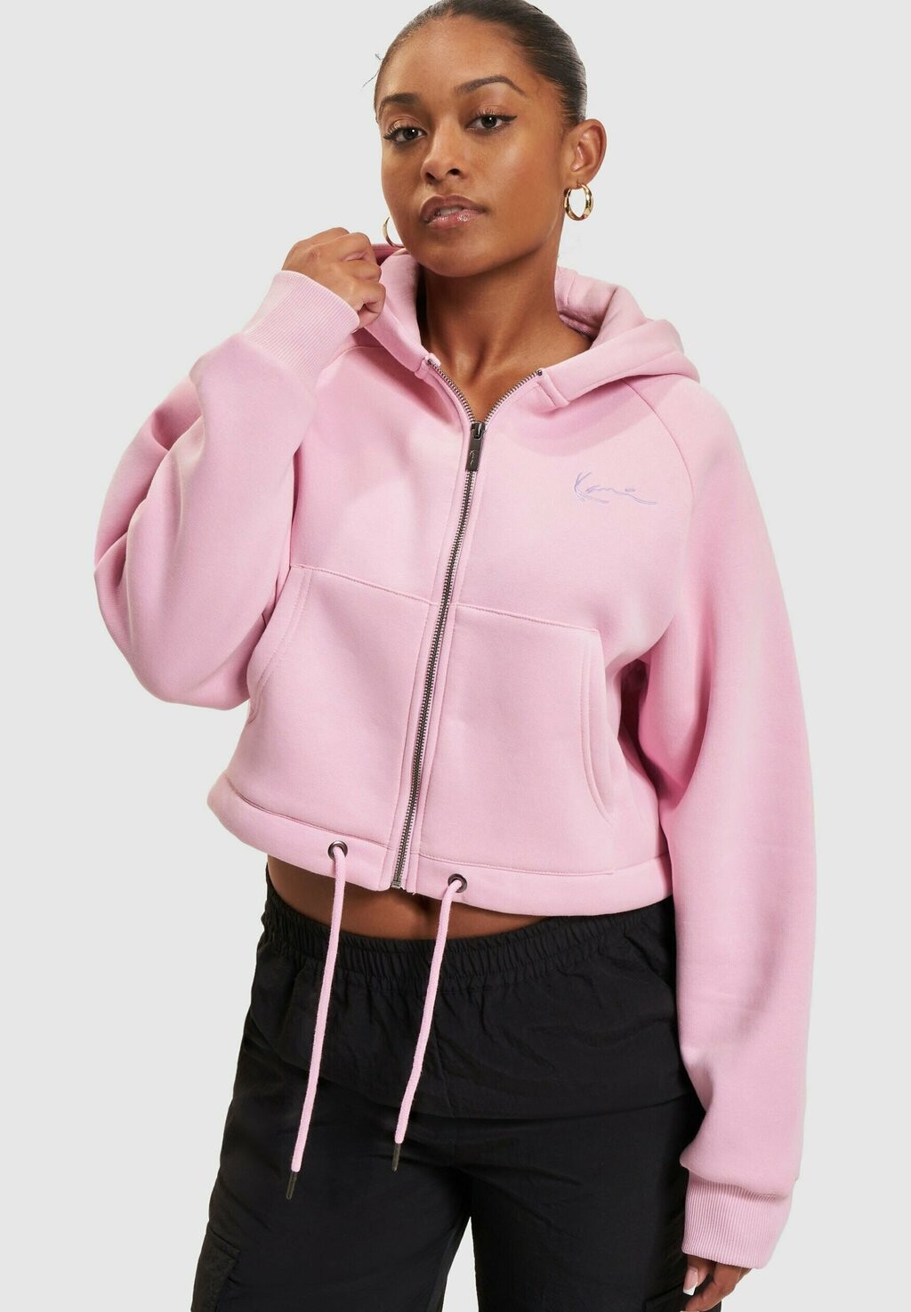 

Толстовка на молнии CHEST SIGNATURE CROP FULL Karl Kani, розы