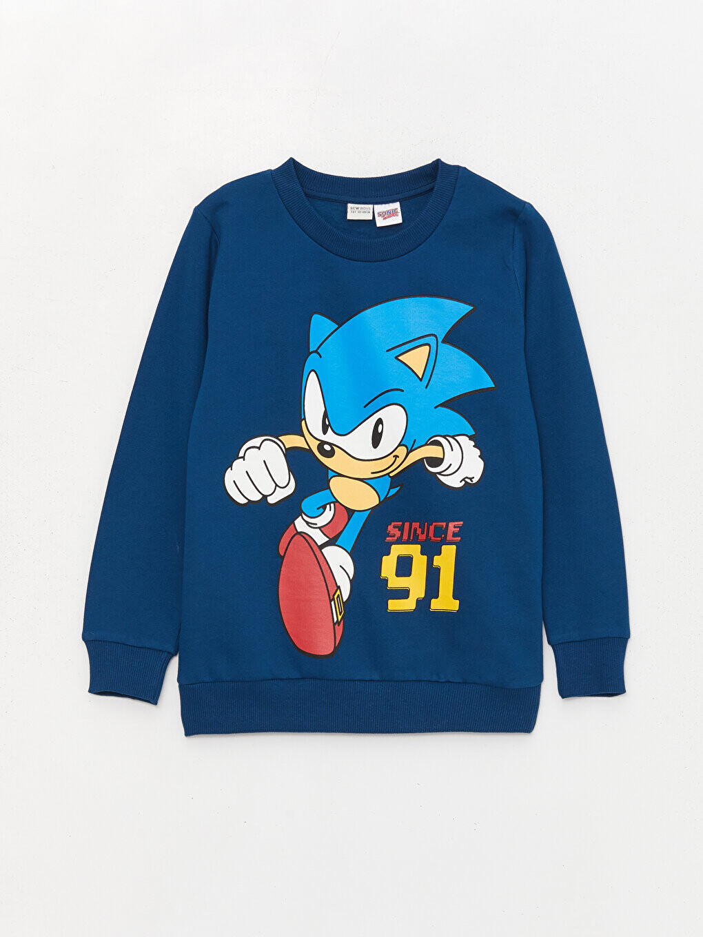 

Толстовка для мальчика с длинными рукавами и круглым вырезом с принтом Sonic LCW Kids, масло