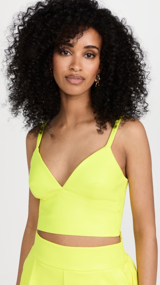 

Блуза Susana Monaco Faux Leather Bralette