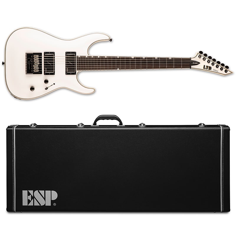 Электрогитара ESP LTD MH-1007 Evertune Snow White 7-String Electric Guitar + Hard Case Fluence ET цена и фото