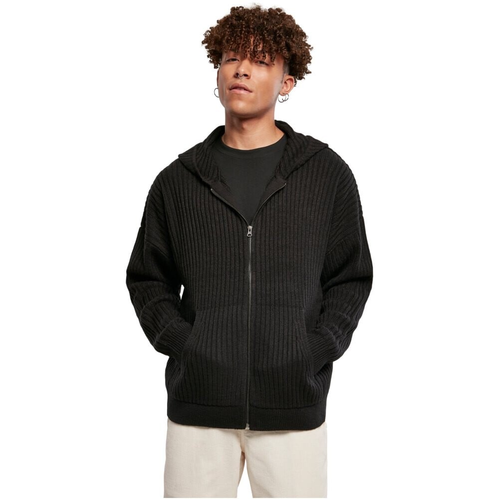 Толстовка Urban Classics Knitted Full Zip, черный