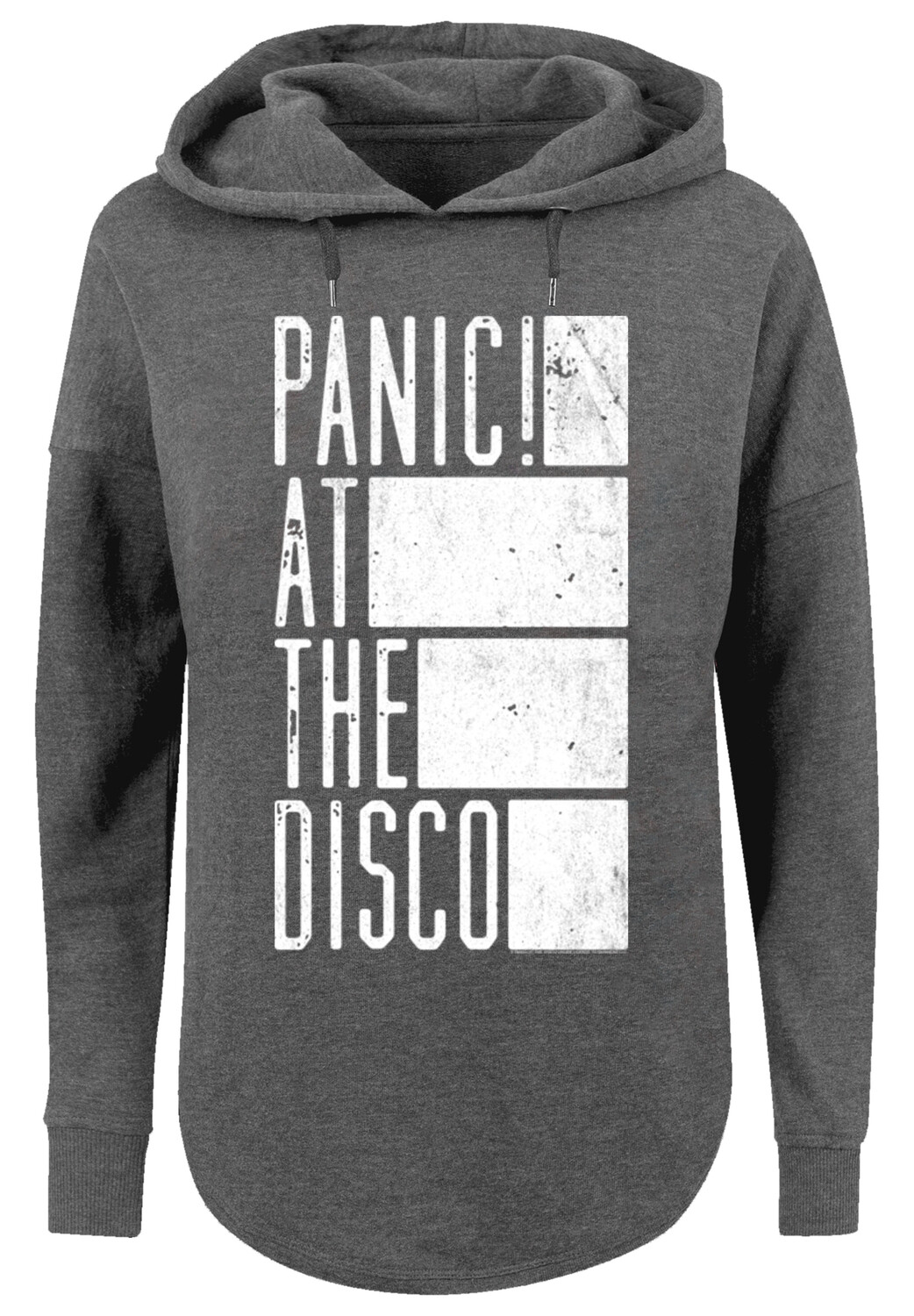 

Свитер F4NT4STIC Oversized Hoodie Panic At The Disco Block Text, цвет charcoal