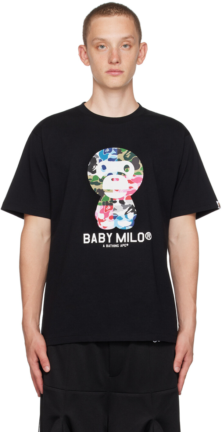 

Черная футболка ABC Camo Crazy Baby Milo BAPE