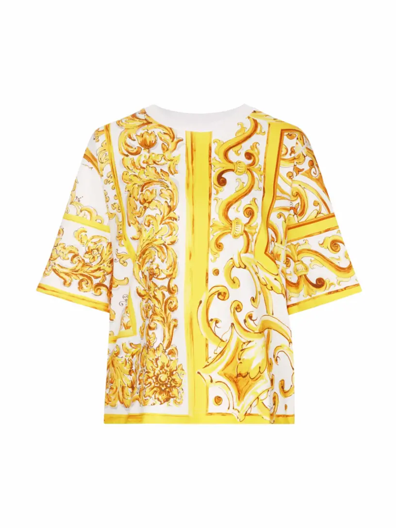 

Футболка с принтом Majolica Dolce&Gabbana, мультиколор