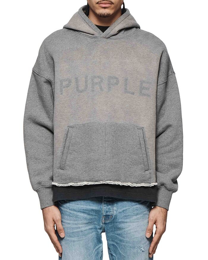 

Толстовка из тяжелого флиса фиолетового цвета Purple Brand, серый