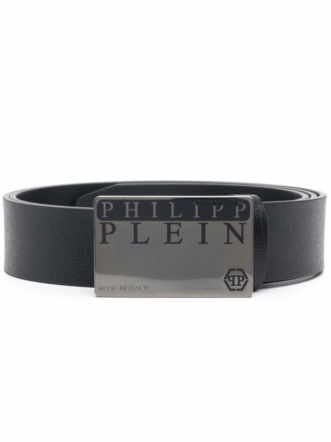 

Ремень с пряжкой-логотипом Philipp Plein, черный