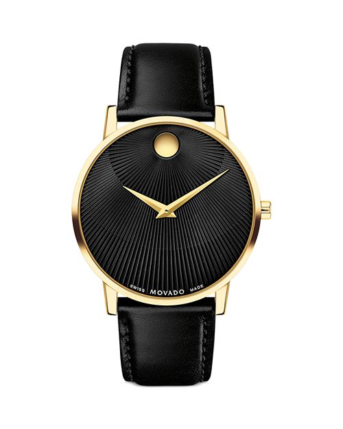 Классические музейные часы, 40 мм Movado, цвет Black