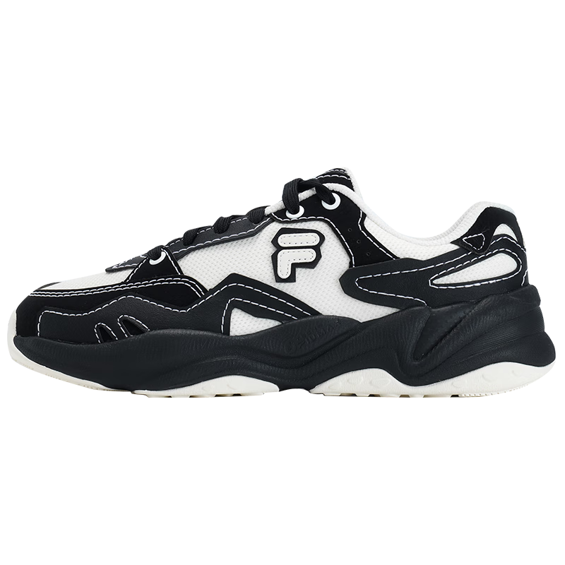 Кроссовки женские Fila Fusion Flash в стиле ретро, черный / белый мужские простые уличные прочные тапочки в стиле ретро черный