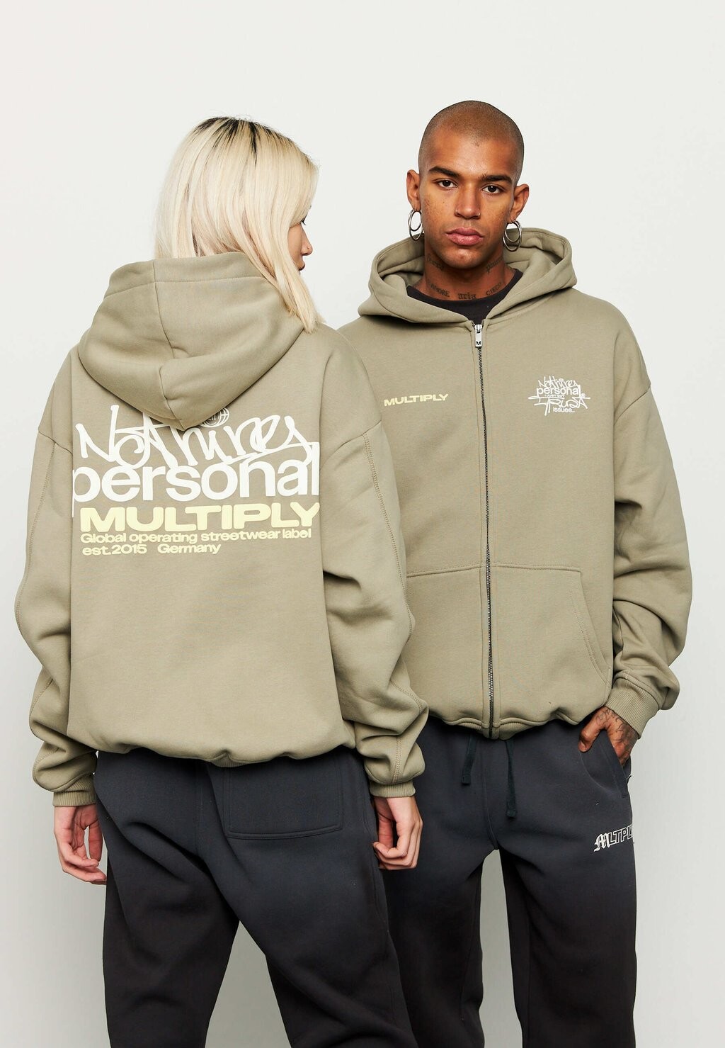 

Толстовка OVERSIZE NOTHING PERSONAL Multiply Apparel, цвет vetiver