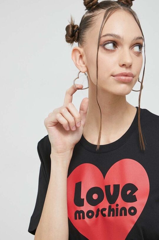 

Хлопковая футболка Love Moschino, черный
