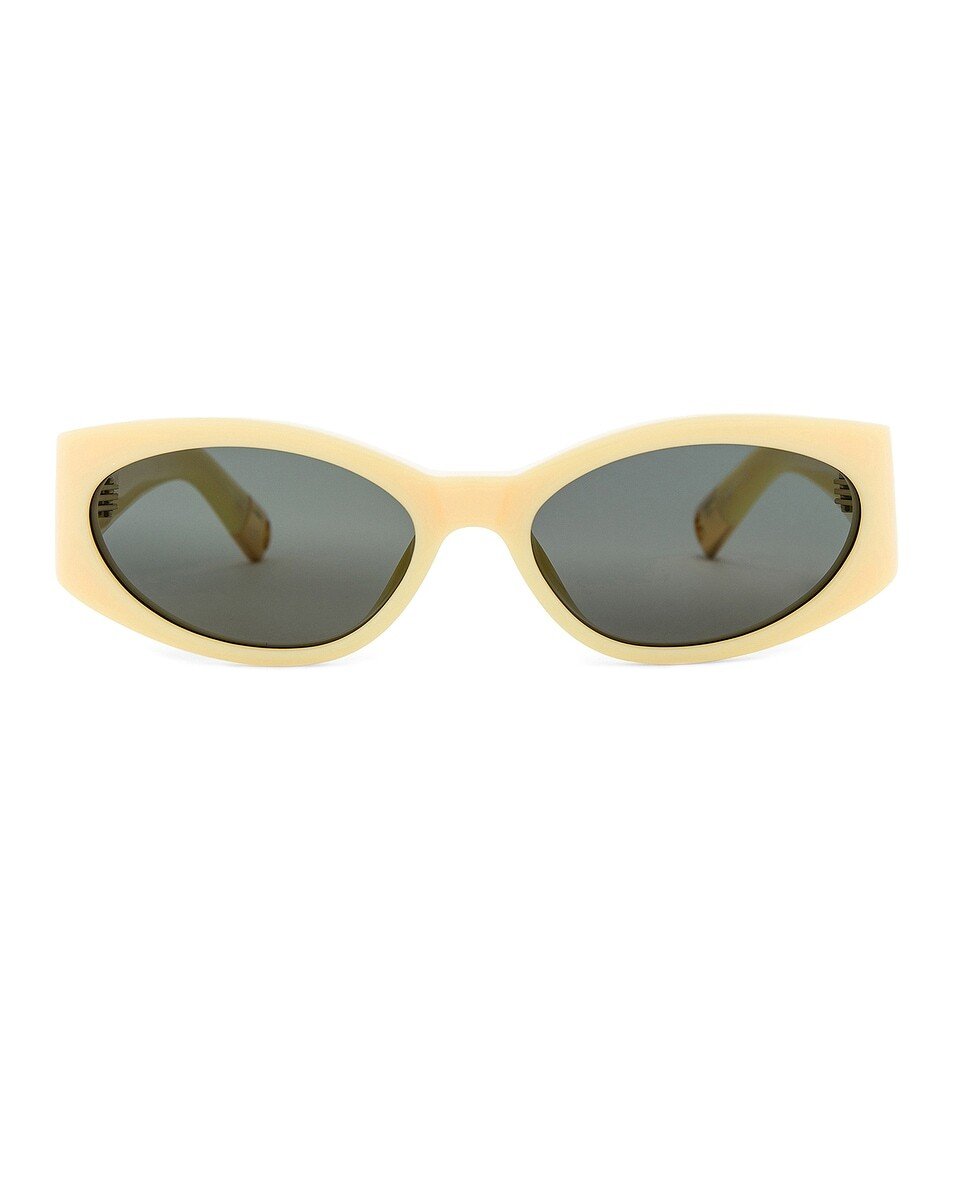 

Мужские солнцезащитные очки Les Lunettes Ovalo Jacquemus, цвет Pale Yellow