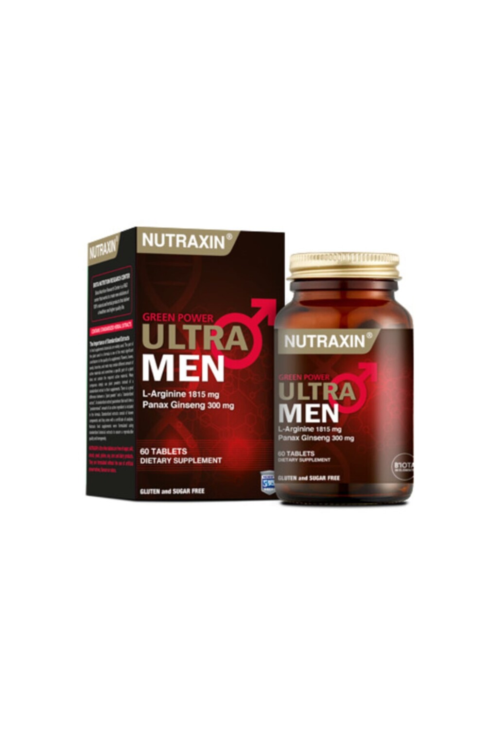 

Nutraxin Пищевая добавка Ultra Men Green Power, содержащая растительные экстракты, 60 таблеток