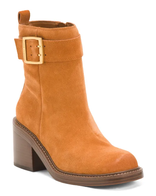 

Замшевые повседневные ботинки с пряжкой Beombonie Vince Camuto, цвет Warm Caramel