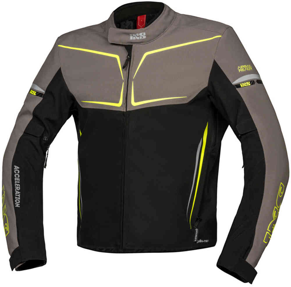 

Водонепроницаемая мотоциклетная текстильная куртка TS-Pro ST+ IXS, черный/серый/желтый