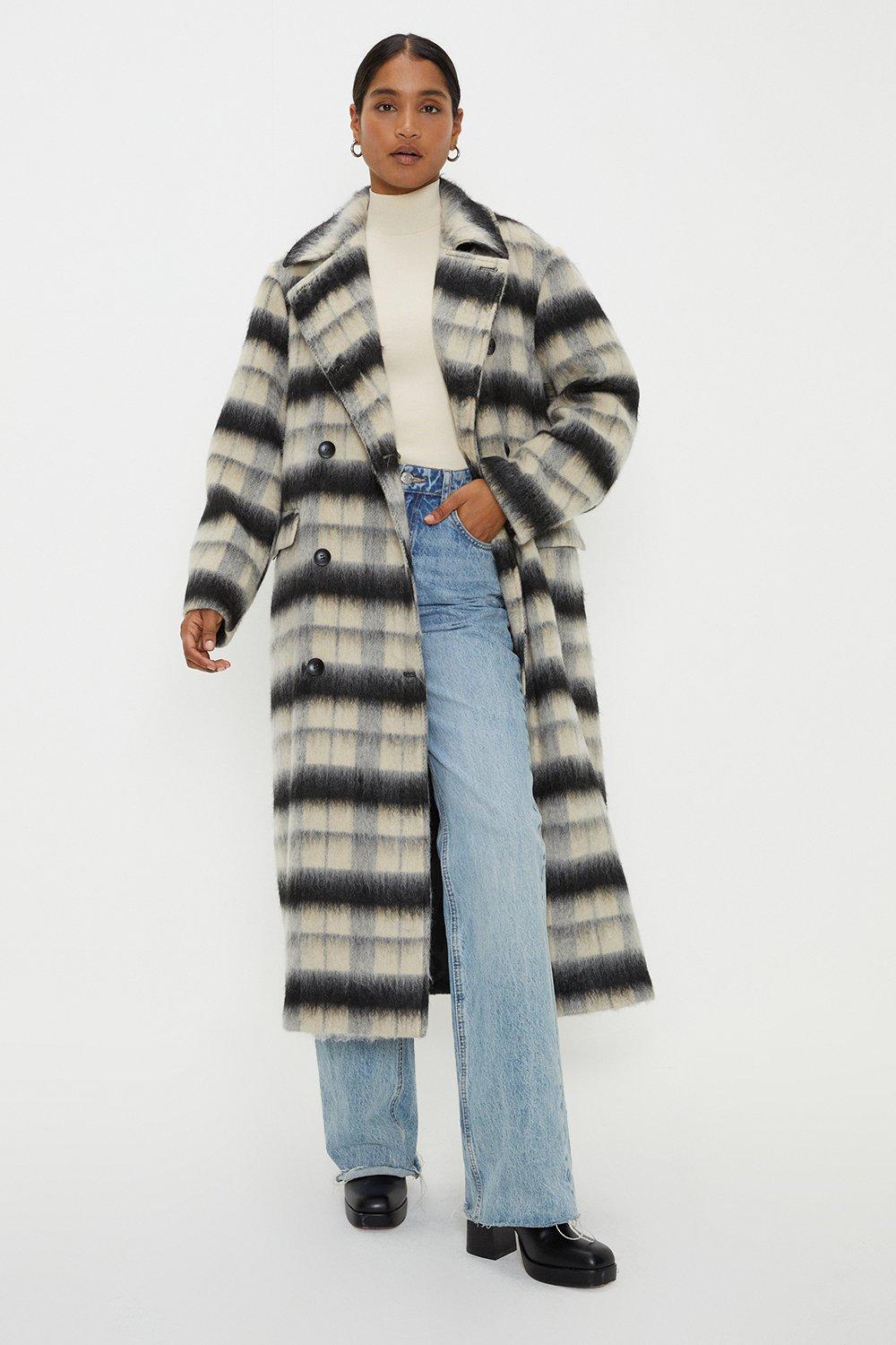 Двубортное пальто в клетку Dorothy Perkins, мультиколор пальто qiongyu повседневное 46 размер