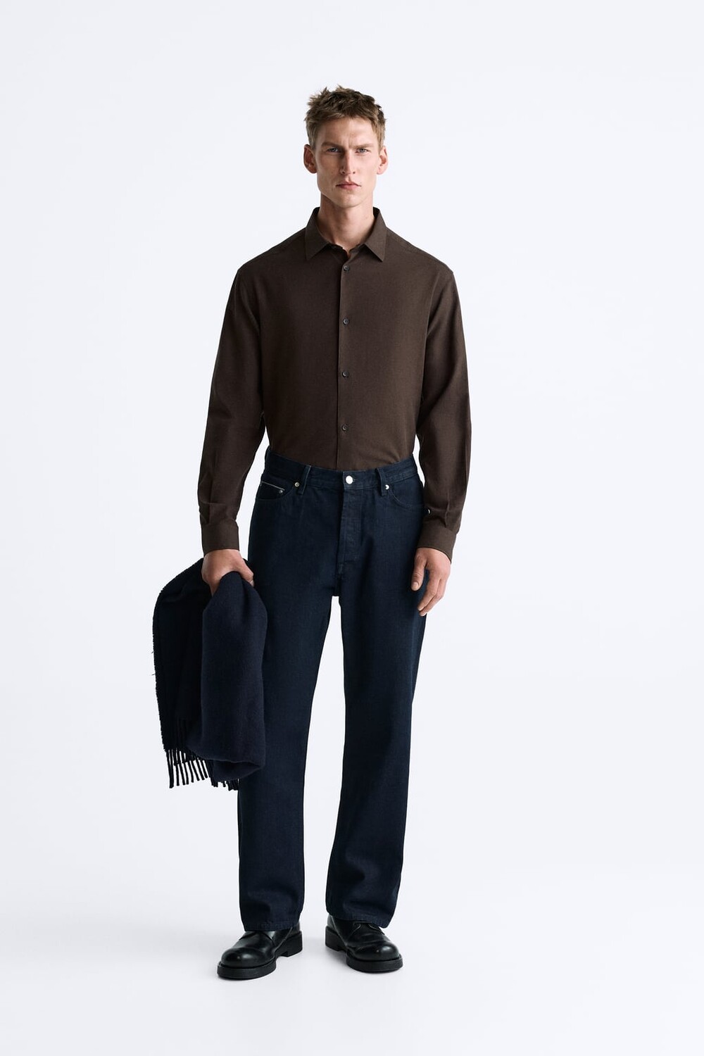 

Рубашка из таржа ZARA, шоколад