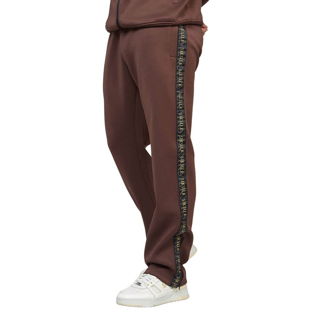 

Брюки Siksilk Gold Tape Tracksuit, коричневый