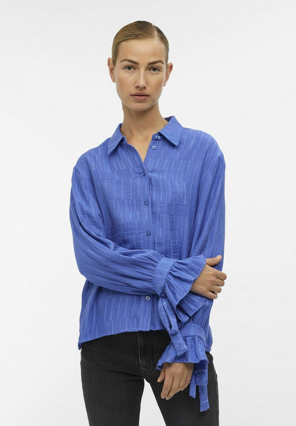 

Рубашка Object ЛАНГАРМ, цвет amparo blue