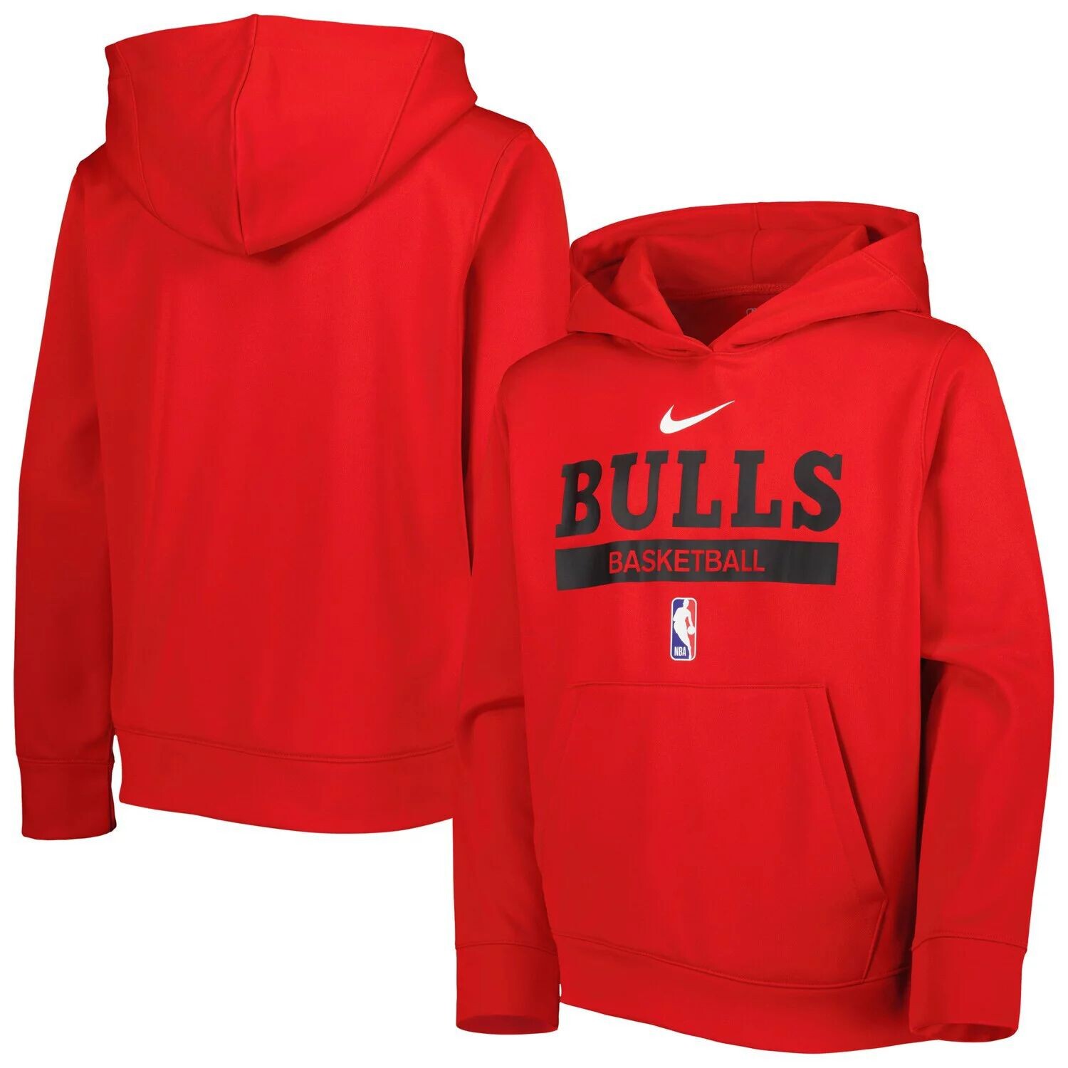 

Молодежный пуловер с капюшоном Nike Red Chicago Bulls Spotlight Practice Performance Nike