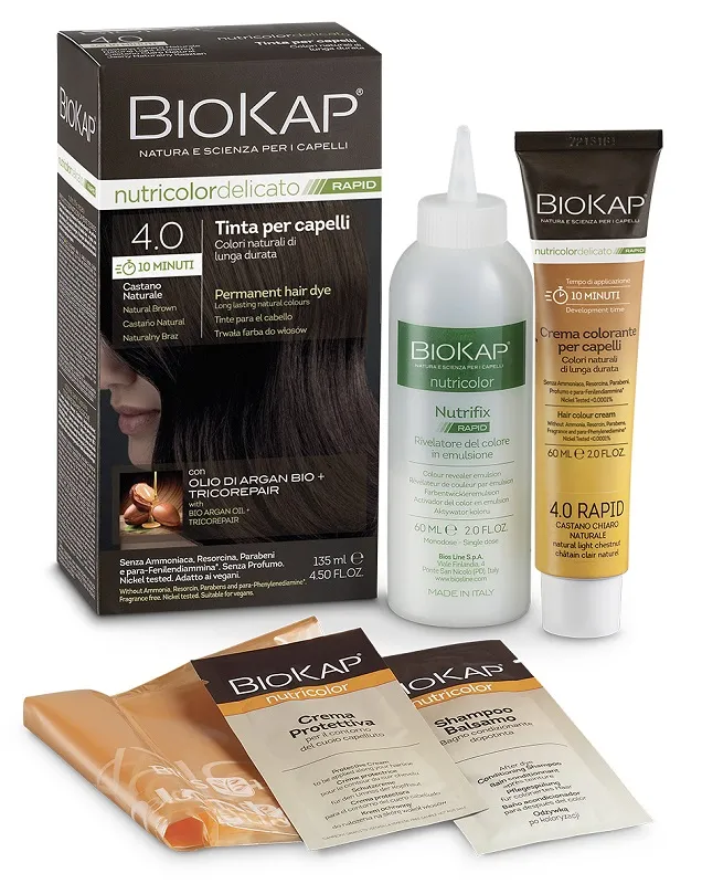 

Краска для волос Biokap Nutricolor Delicato Rapid 4 Коричневая