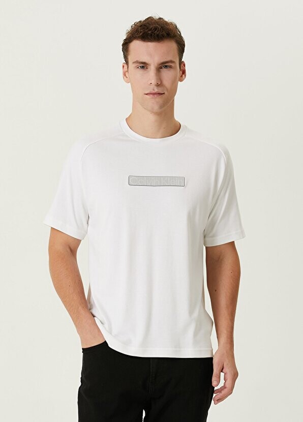 

Белая футболка с нашивкой-3d-логотипом Calvin Klein, Белый