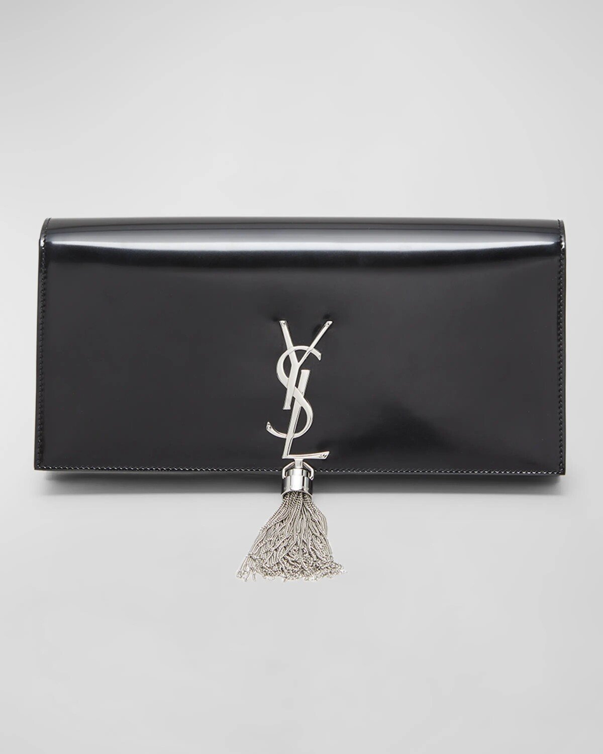 

Клатч Kate Tassel YSL из кожи Spazzolato Saint Laurent, цвет Nero