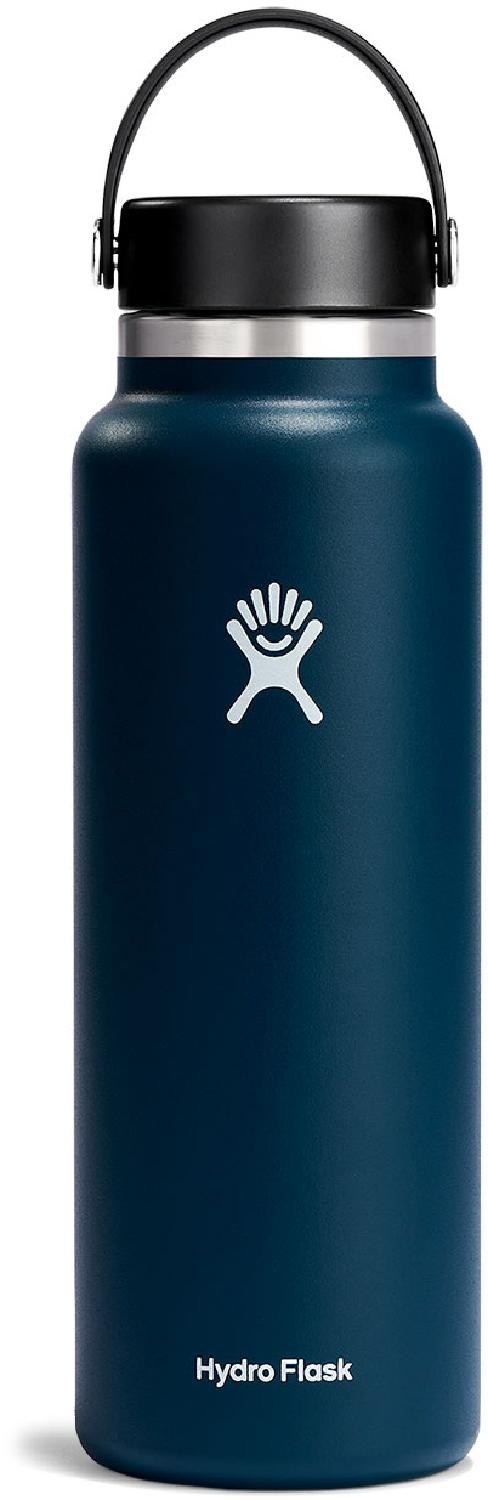 Вакуумная бутылка для воды с широким горлышком и гибкой крышкой — 40 эт. унция Hydro Flask, синий
