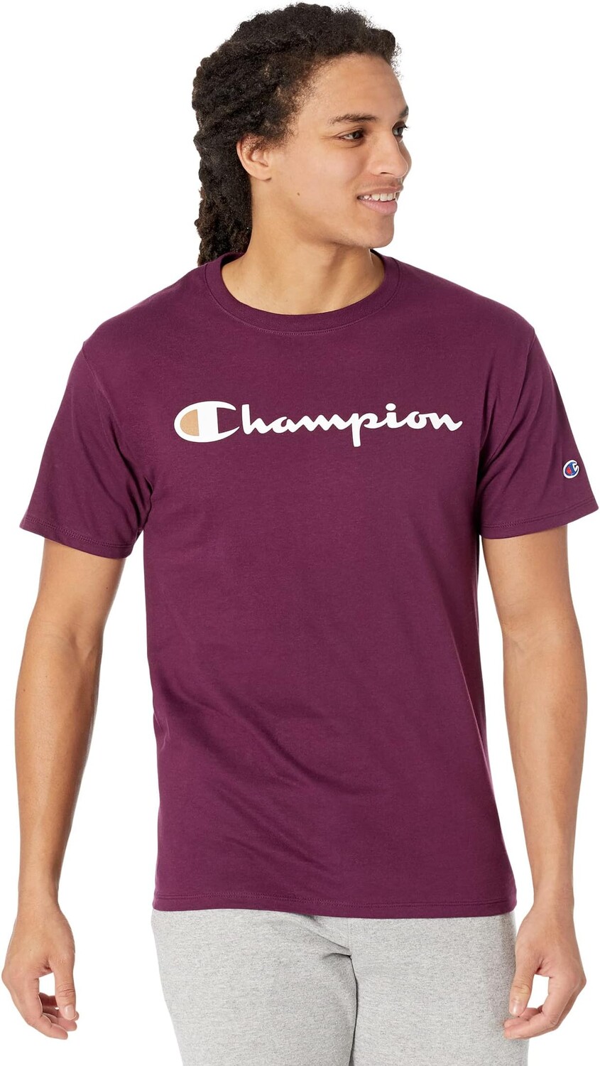 

Классическая футболка с рисунком Champion, цвет Plum Port