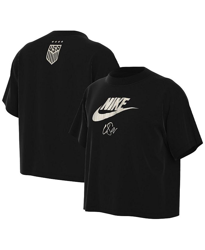 

Черная футболка Big Boys USWNT Futura Nike, черный