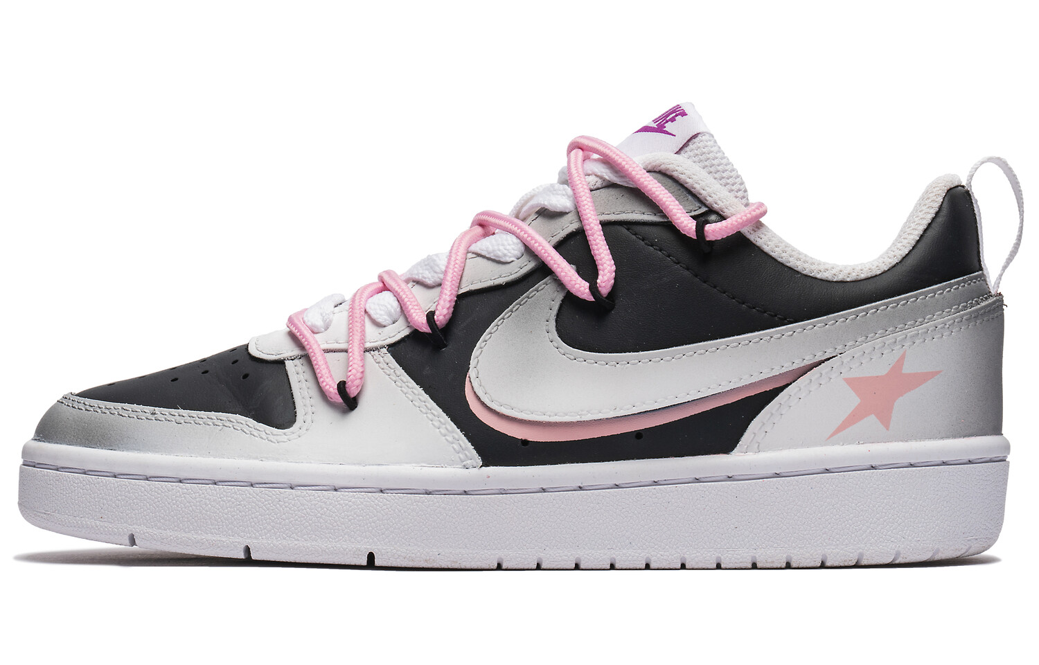 

Кроссовки Nike Court Borough 2 Skateboarding Shoes Women's Low-top White, черный