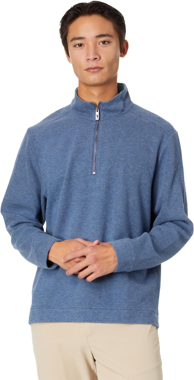 

Толстовка Montserrat 1/2 Zip Tommy Bahama, цвет Bering Blue Heather