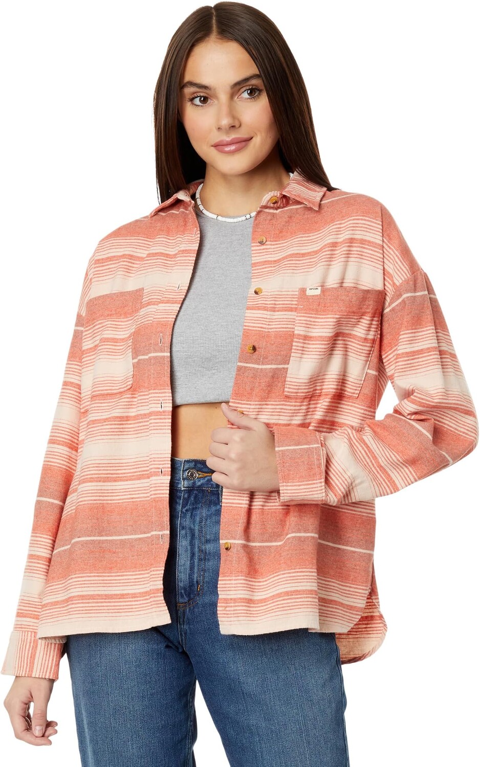 

Рубашка Trippin Long Sleeve Flannel Rip Curl, цвет Light Peach