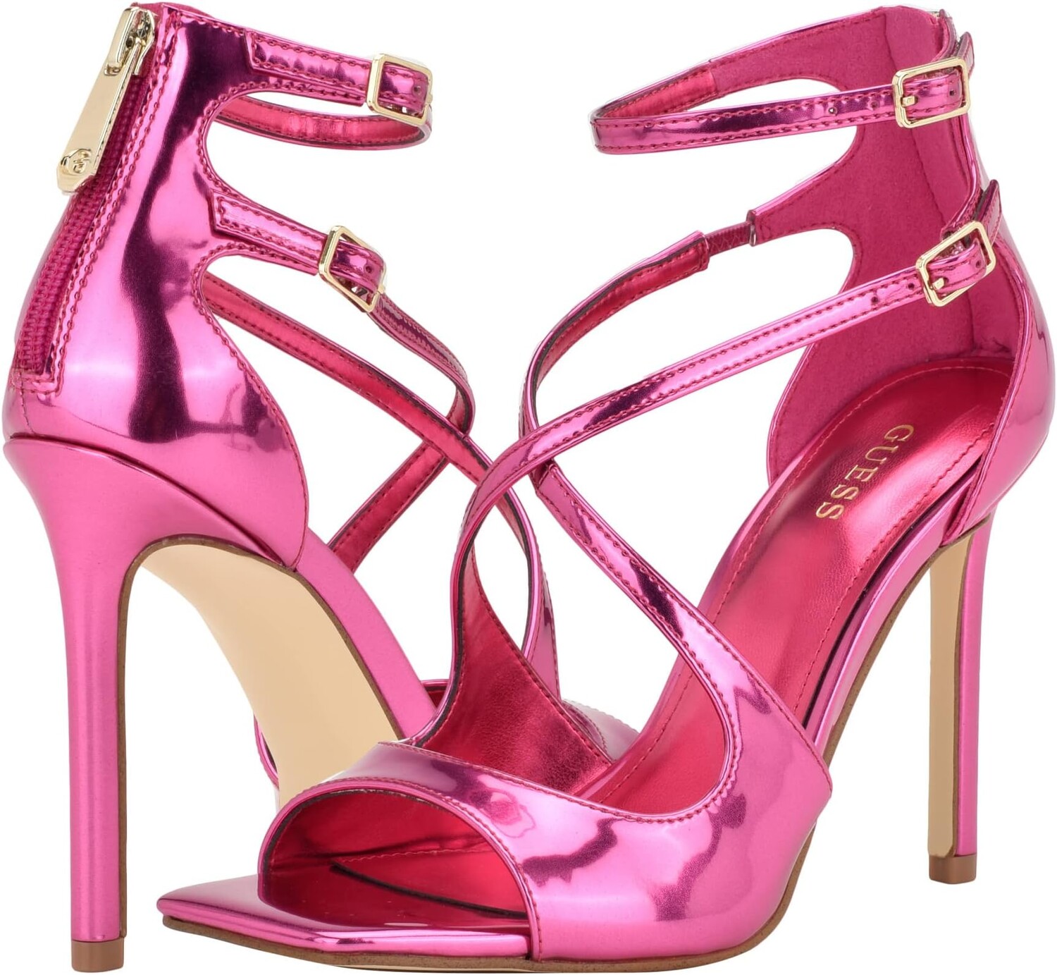 

Босоножки Sella GUESS, цвет Pink Mirror Metallic