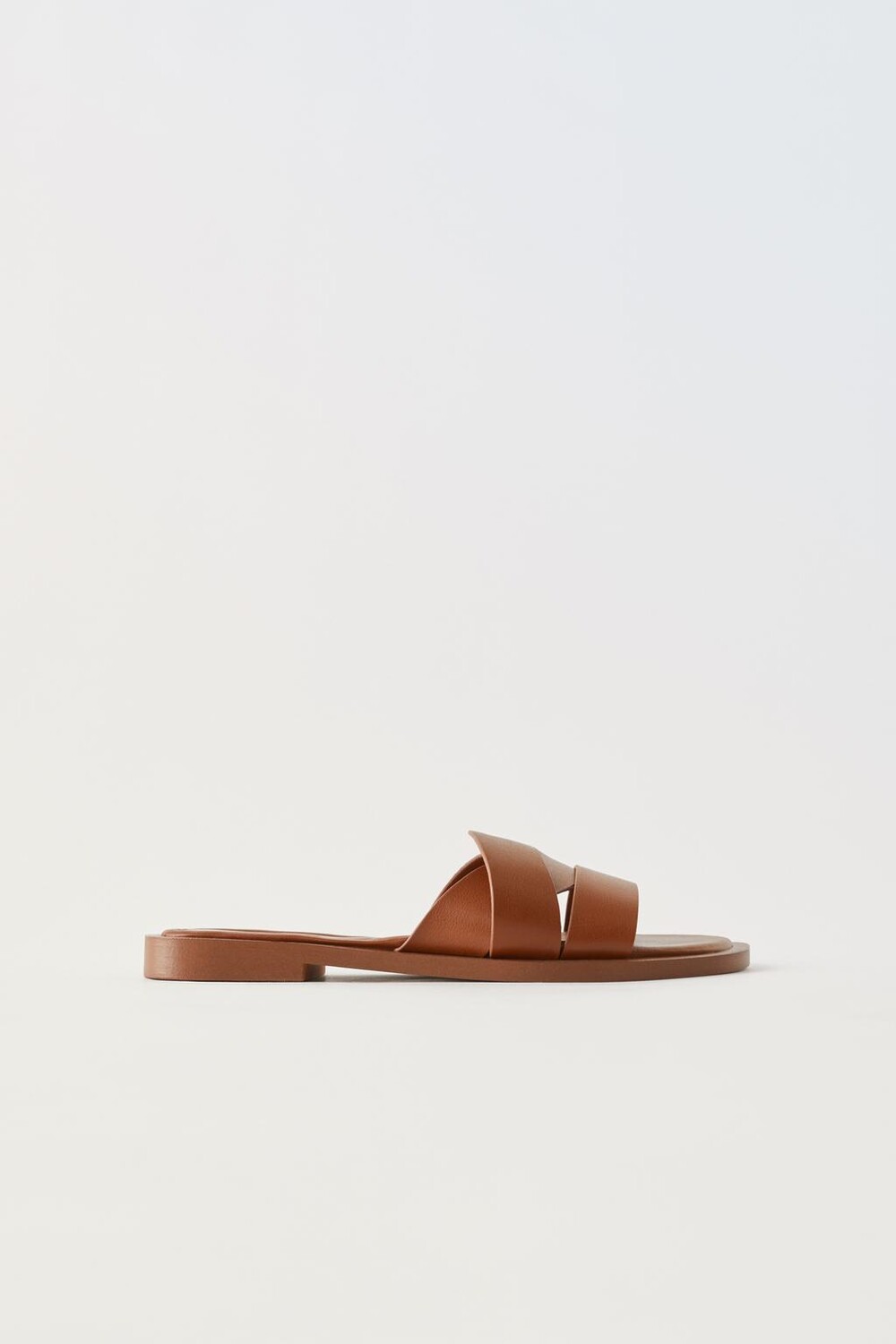 

Сандалии-слайдеры ZARA, коричневый