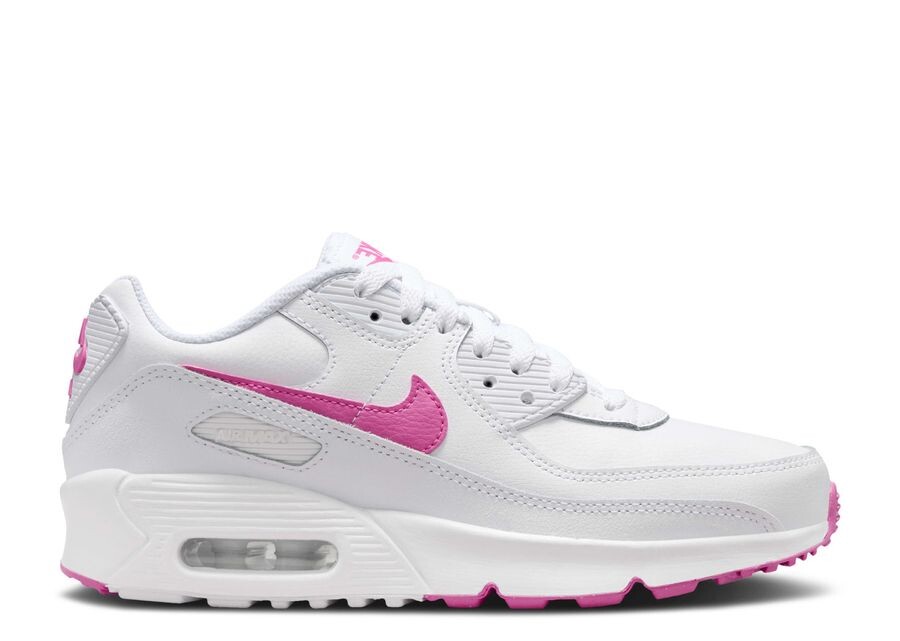 

Кроссовки Nike Air Max 90 GS, цвет White Laser Fuchsia