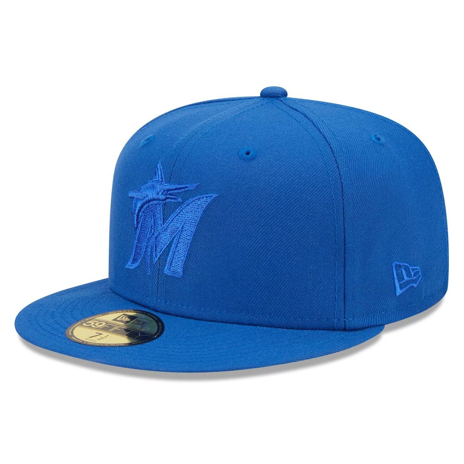 

Мужская приталенная шляпа New Era Royal Miami Marlins в тон 59FIFTY