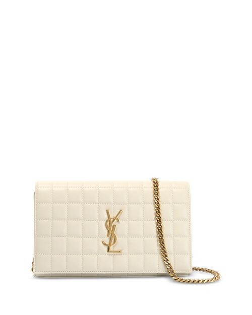 

Кошелек Cassandre из кожи ягненка с цепочкой Saint Laurent, цвет Ivory/Cream