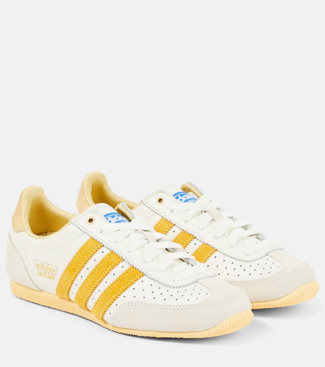 

Кроссовки из кожи с отделкой из замши Japan Adidas, цвет off white/spark/orange tint
