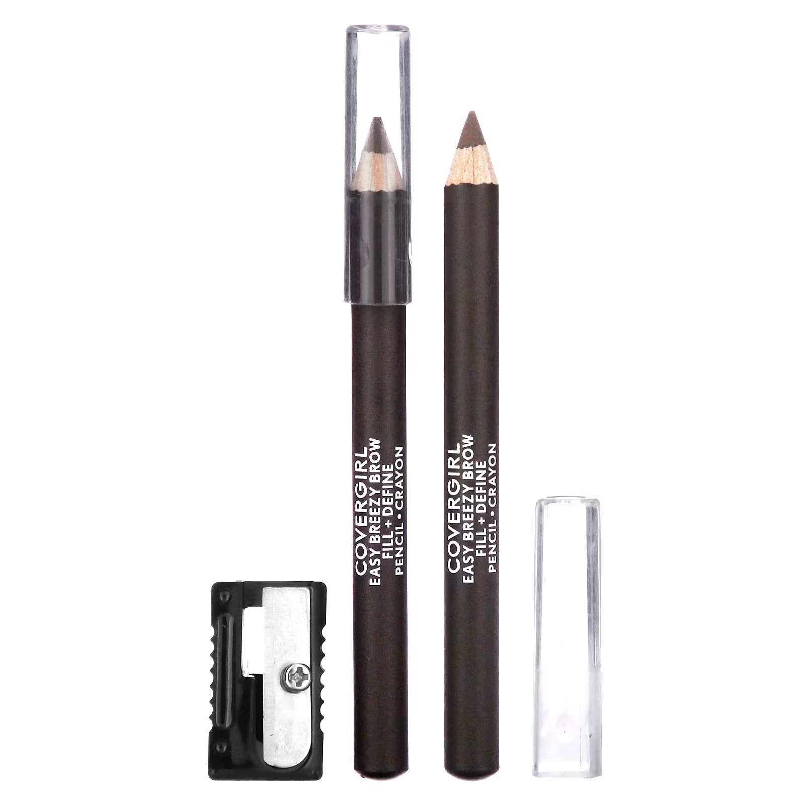 цена Covergirl Easy Breezy Brow Fill + Define Pencils 505 Rich Brown 0,06 унции (1,7 г)