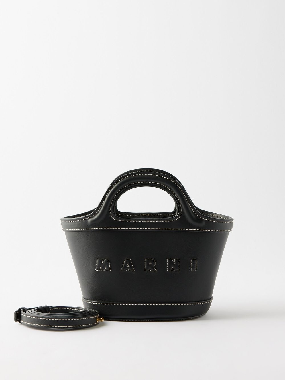 

Сумка через плечо tropicalia из микрокожи Marni, черный