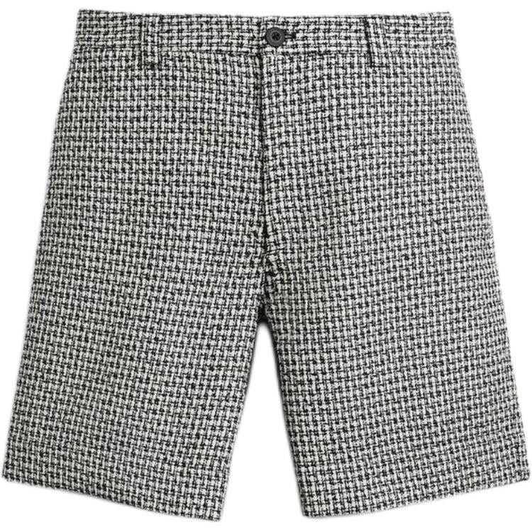 

Повседневные шорты мужские черные / белые Zara, черный/белый